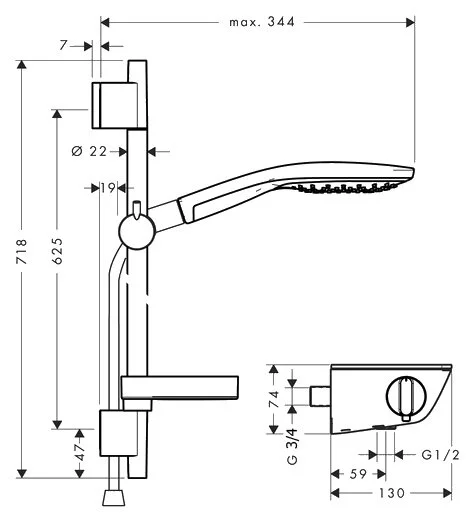 Душевая система Hansgrohe Raindance 27036 - фото 4