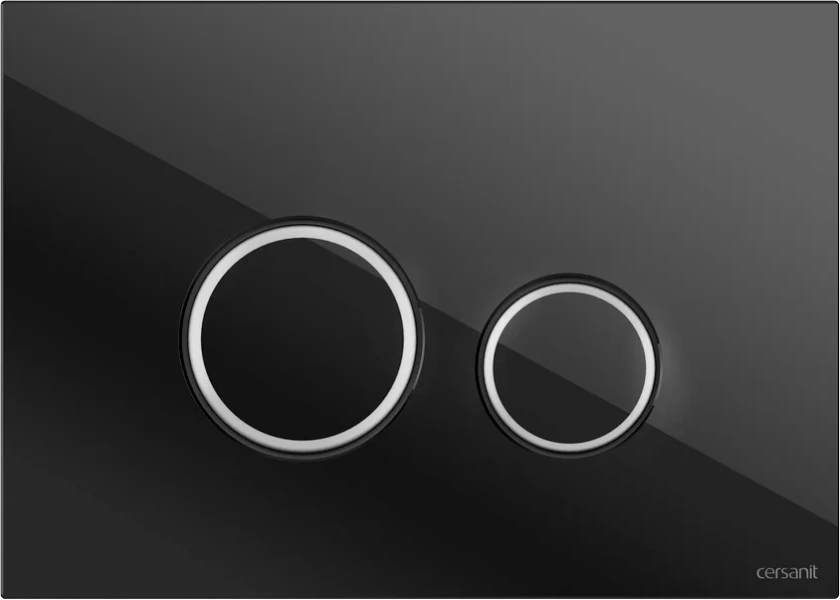 Клавиша смыва Cersanit Twins черная - фото 1