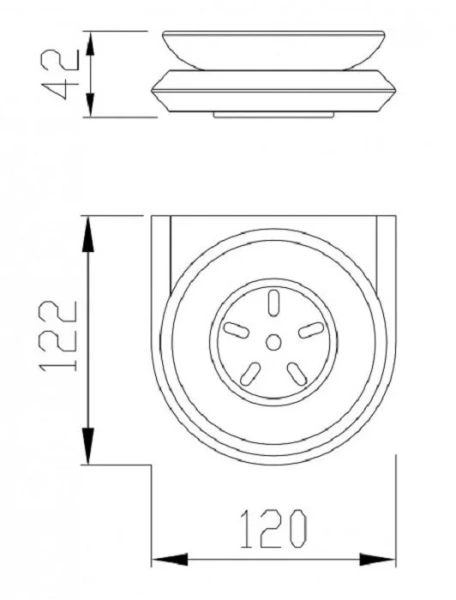 Мыльница Cezares Liner оружейная сталь - фото 2