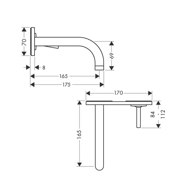 Смеситель для раковины Axor Uno² 38112000 - фото 2