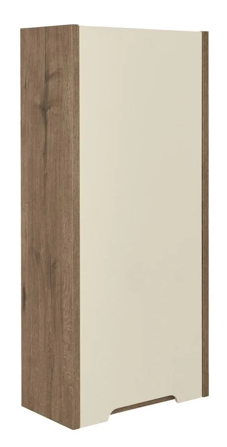 Шкаф подвесной Акватон Оливия 35 см бежевый/дуб веллингтон, правый, в наличии - фото 2