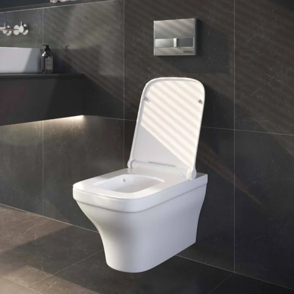 Унитаз подвесной BERGES Strati сиденье дюропласт, с микролифтом - фото 8