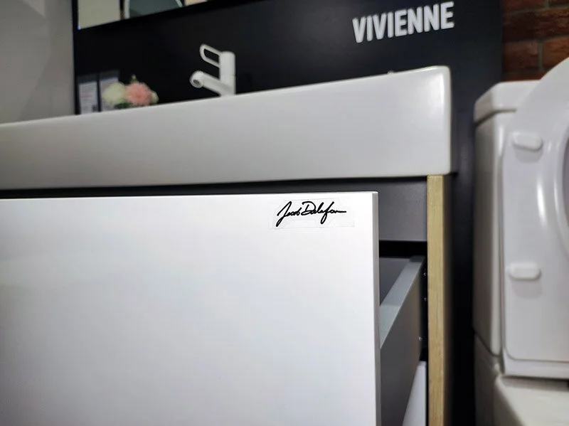 Тумба под раковину подвесная Jacob Delafon Vivienne 100 см дуб давос/белая блестящая, подвесная, пристенная - фото 4