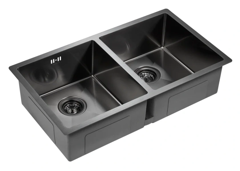 Мойка для кухни Paulmark Twin 78 см вороненая сталь, из нержавеющей стали, стальные, металлические - фото 3
