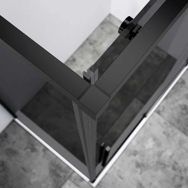 Душевой уголок Vincea Slim-N 130х90 см профиль черный стекло тонированное, раздвижные - фото 6