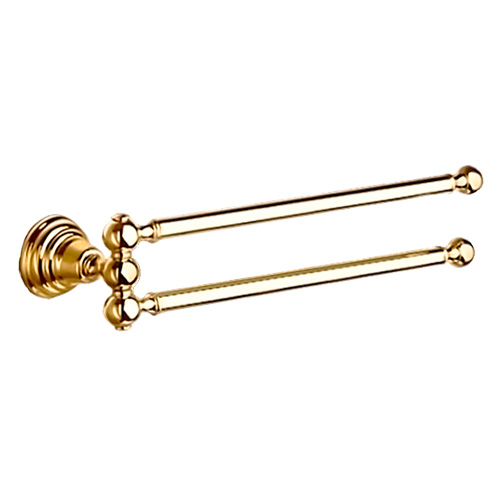 Полотенцедержатель двойной для ванной золото Bagno & Associati Canova CA 214 52 ORO - фото 3