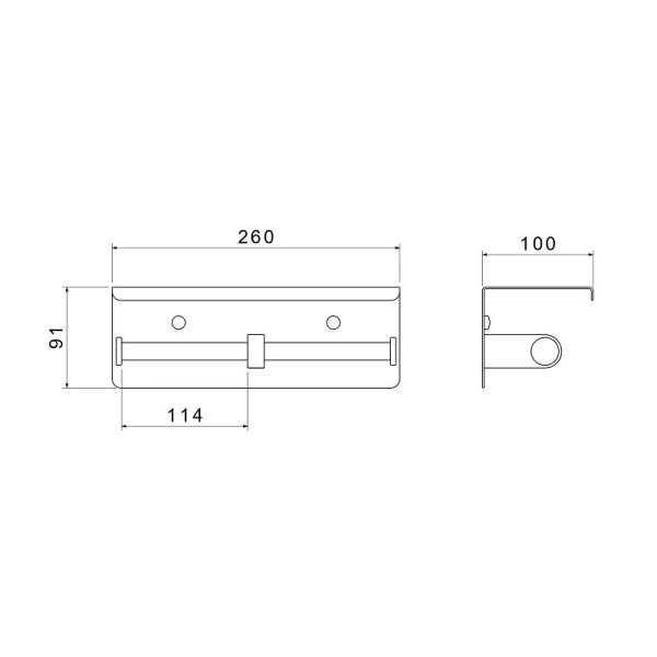 Бумагодержатель Акватек Оберон хром, современные, hi-tech - фото 2