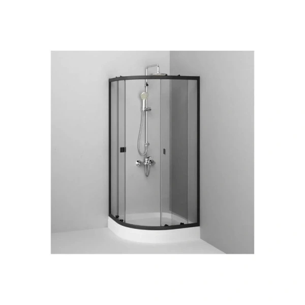 Душевой уголок Am.Pm X-Joy 80x80 см черный профиль - фото 1