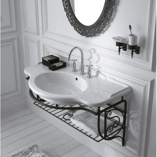 Раковина Globo Paestum 110 см белая - фото 4