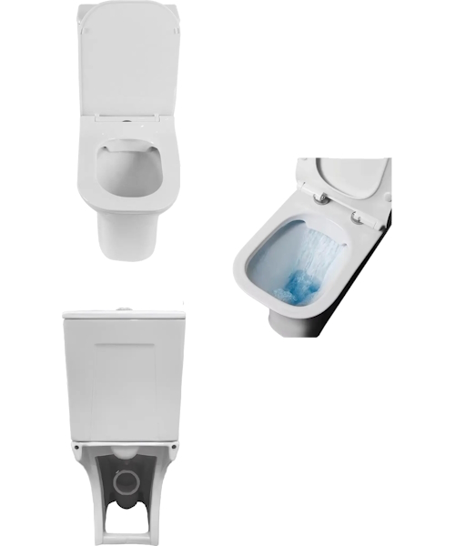 Унитаз компакт Ceruttispa Vettore безободковый - фото 2