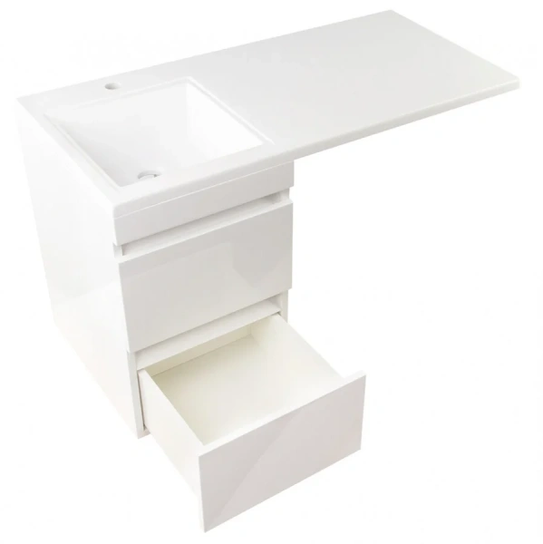 Тумба с раковиной подвесная Style Line Даллас СС-00002349 100 см с двумя ящиками, комплект (набор) - фото 8