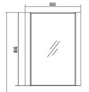 Зеркало Акватон Альпина 65 см дуб молочный, нет в наличии - фото 2
