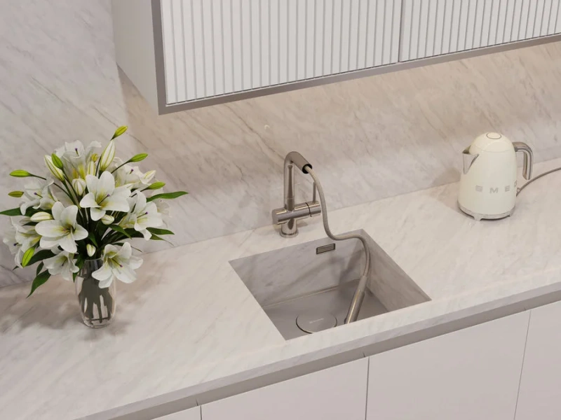 Мойка для кухни Omoikiri Kasen 48-26-INT-GM 48 см вороненая сталь, прямоугольной формы - фото 4