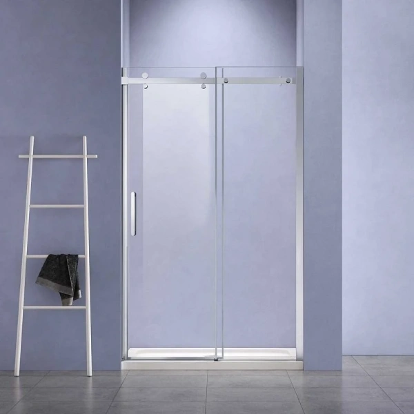 Душевая дверь в нишу Vincea Como-N 130 см профиль хром стекло прозрачное - фото 1