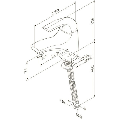 Схема, с 1 монтажным отверстием - фото 8