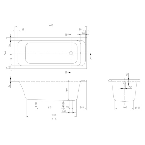 Акриловая ванна Villeroy & Boch Omnia Architectura UBA167ARA2 - фото 4