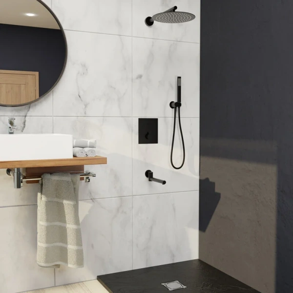 Душевой комплект RGW Shower Panels SP-370B черный матовый - фото 3