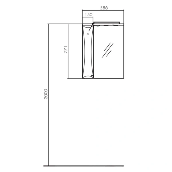 Зеркальный шкаф с подсветкой Акватон Джимми 1A034002DJ01 57 см белый - фото 2