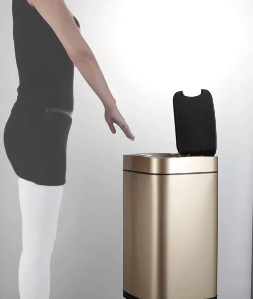 Мусорное ведро WeltWasser WW ME 12 л шампань золото, напольные - фото 5