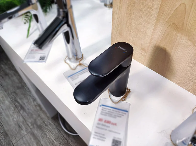 Смеситель для раковины Hansgrohe Vernis Blend черный матовый, на раковину - фото 6