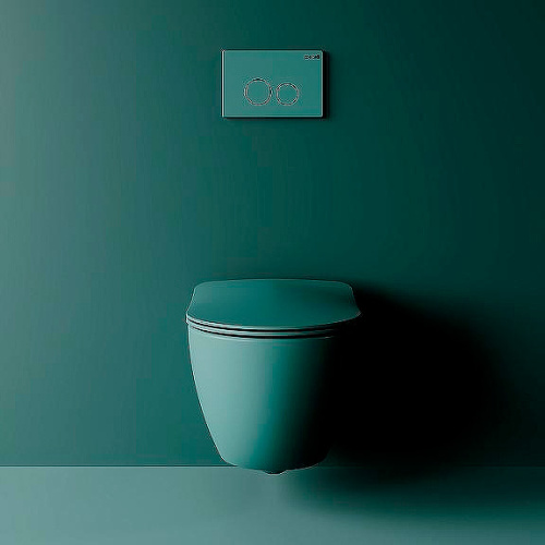 Унитаз подвесной Creavit Free зеленый нил - фото 2