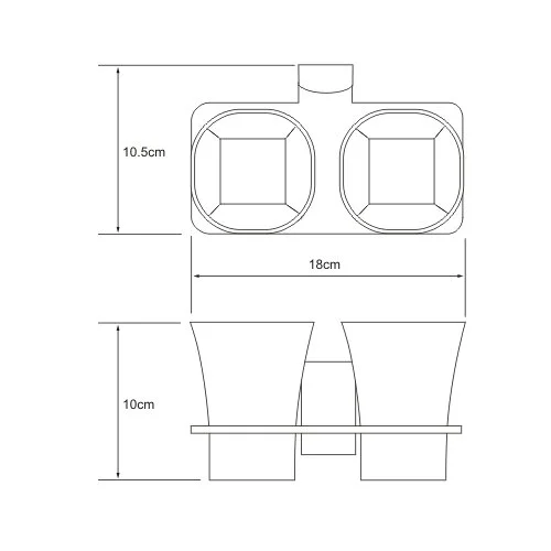 Стакан для ванной WasserKRAFT Exter двойной - фото 3