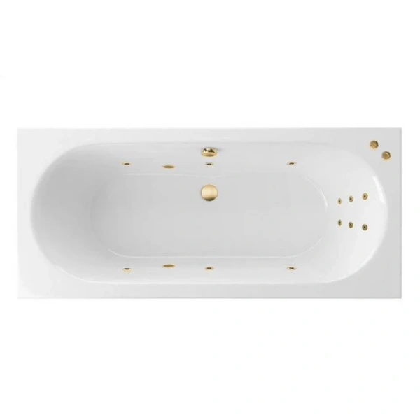 Ванна гидромассажная Excellent Oceana Slim Line 160 x 75 см, белый/золото, WAEX.OCE16S.LINE.GL - фото 2