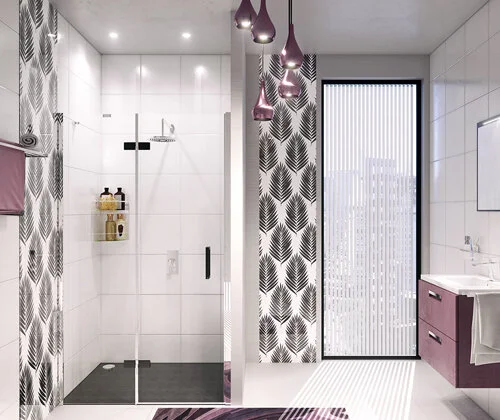 Душевая дверь WasserKRAFT Aller 120 см правая, ручка черная матовая, хром - фото 4