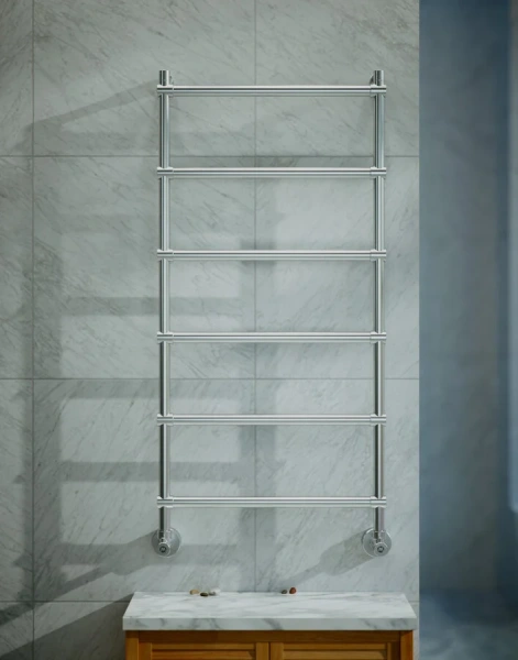 Полотенцесушитель водяной цвет:хром Margaroli 442-6, 6 секций, вертикальные index_1 - фото 6