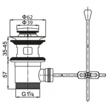 Донный клапан Cezares CZR-SA2 с переливом - фото 4