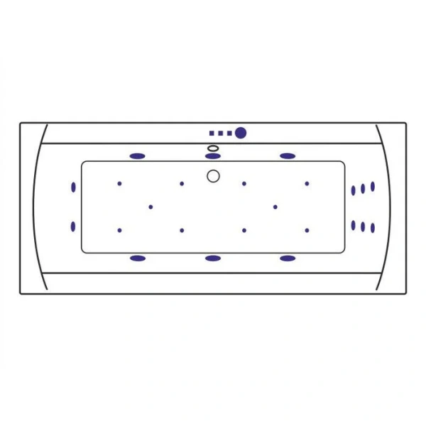 Ванна гидромассажная Excellent Aquaria Lux Ultra 180 x 80 см, белый/золото, WAEX.AQU18.ULTRA.GL - фото 3