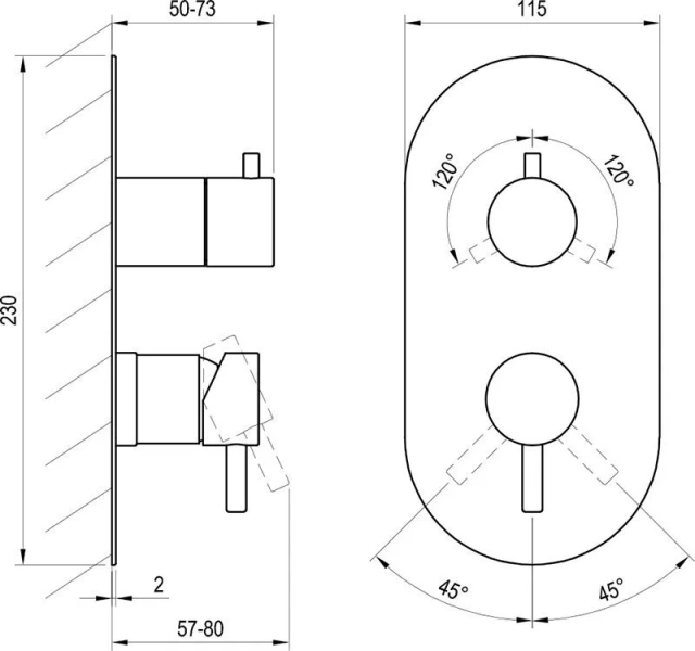 Смеситель для душа Ravak Espirit X070 с душевой лейкой - фото 2