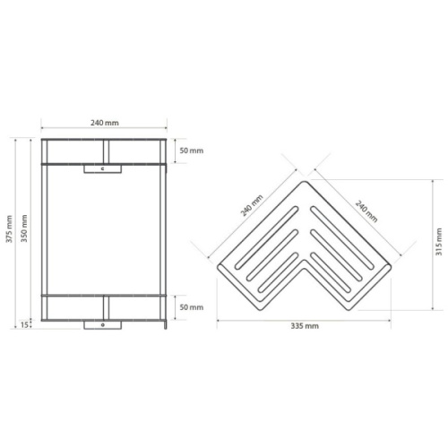 Полочка для ванной Bemeta Cytro угловая - фото 2