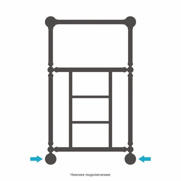 Полотенцесушитель водяной Сунержа Ренессанс 50х86 см другие цветовые решения - фото 3