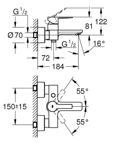 Смеситель для ванны Grohe Lineare 33849 - фото 2
