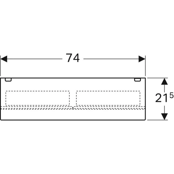 Зеркальный шкаф с подсветкой Geberit Acanto 75 см дуб мистик - фото 3