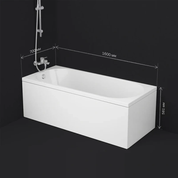 Ванна акриловая Am.Pm X-Joy 160x70 W94A-160-070W-A1 прямоугольная, в наличии, нет в наличии - фото 10