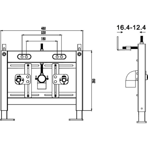 Инсталляция для биде WeltWasser WW INS синяя - фото 2