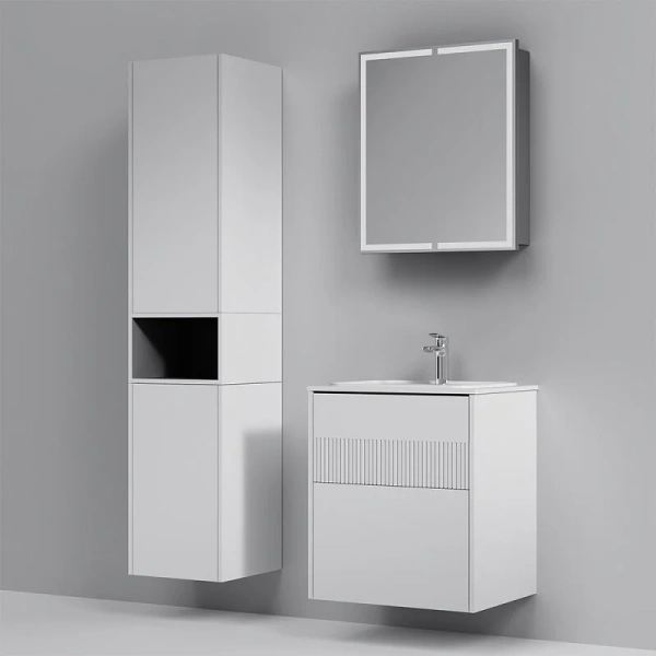 Тумба с раковиной подвесная Am.Pm Func M8FFUX0602WM 60 см с ящиками, белая - фото 7