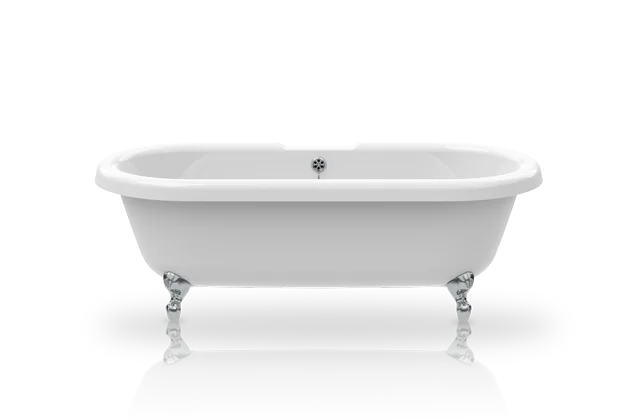 Ванна акриловая Knief Edwardian 0100-063-02 180 х 80 см с 4-мя хромированными ножками в виде шара - фото 1