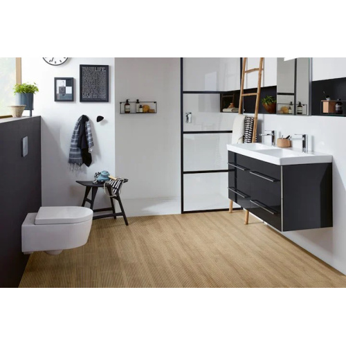 Клавиша смыва Villeroy & Boch ViConnect серая глянцевая, слив эконом-стандарт с двумя клавишами - фото 3