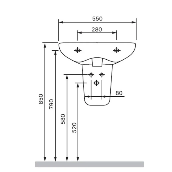 Полупьедестал для раковины Am.Pm Like фарфор index_1 - фото 3