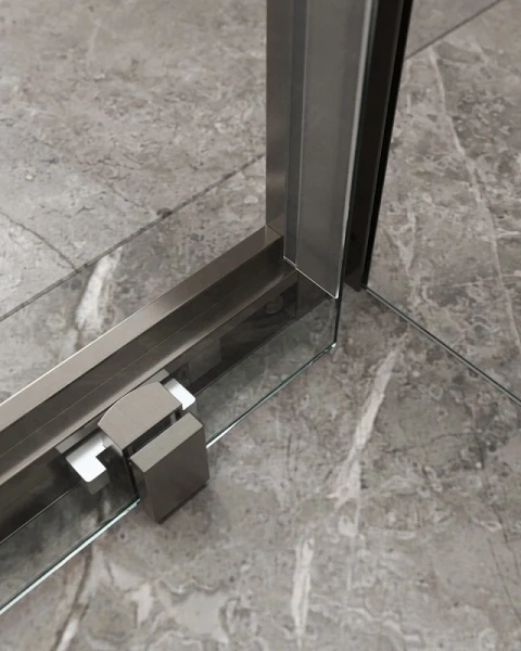 Душевой уголок Cezares Molveno 140x90 см стекло прозрачное профиль оружейная сталь, раздвижные - фото 7