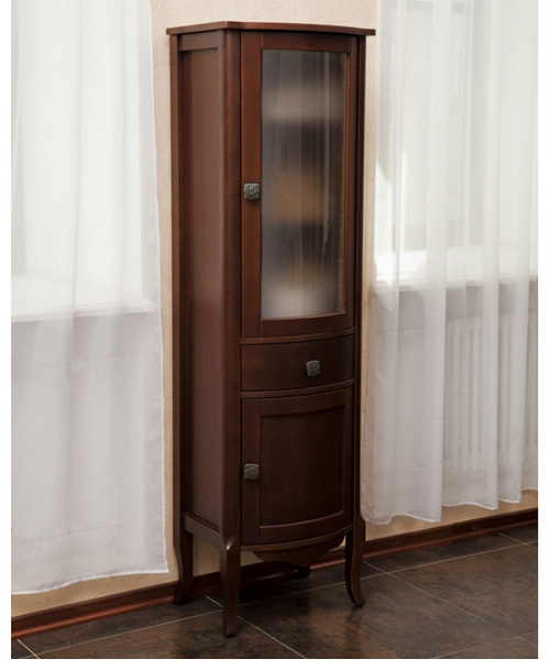 Шкаф, петли справа, цвет орех матовый, фурнитура состаренное серебро, La Beaute Joanna - фото 1