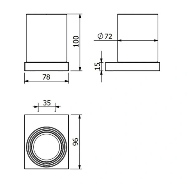 Стакан для ванной Kludi Vela C черный - фото 2