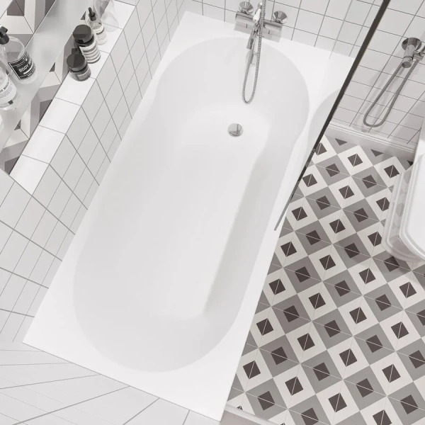 Ванна акриловая Stworki Хельсинки 150 x 70 см, с каркасом, белая, 292203 - фото 3