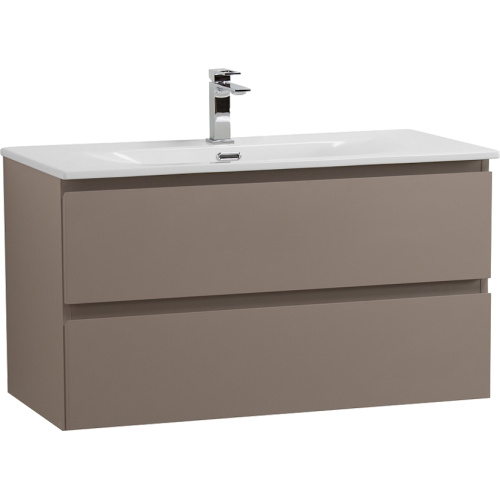 Тумба под раковину подвесная BelBagno Kraft 100 см бежевый матовый - фото 3