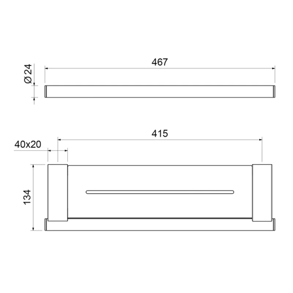 Полочка для ванной Timo Luiro золото матовое - фото 4
