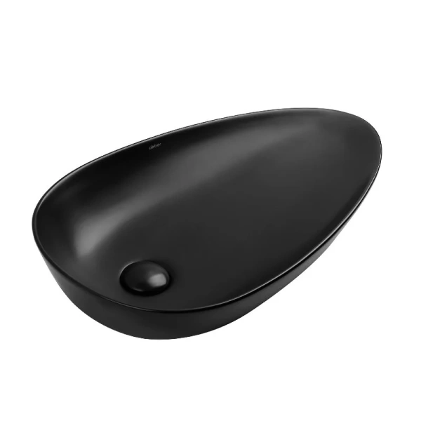 Раковина Abber Bequem 60 см черная матовая, в форме чаши, круглой формы - фото 5