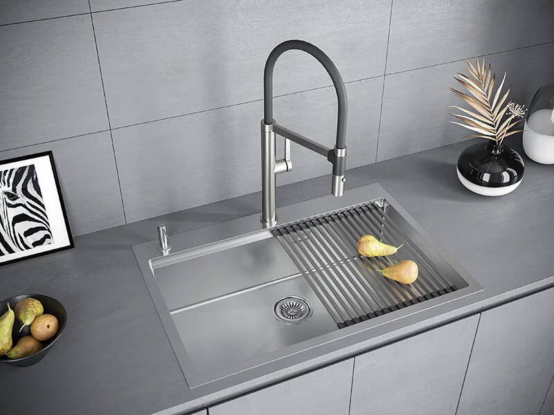 Мойка для кухни Paulmark Vast-Pro PM707551 75 см врезная, матовая нержавейка, другие - фото 5